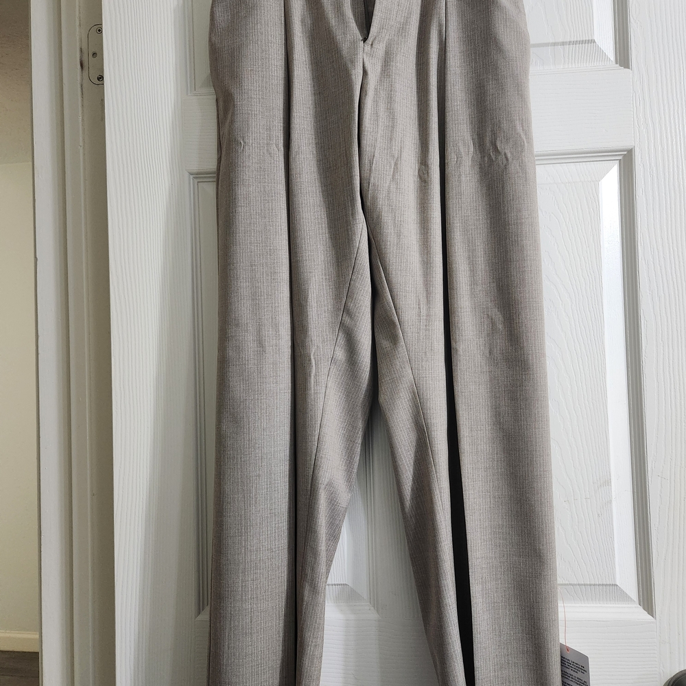 ASOS Men's Gray-Beige Pinstripe Trousers